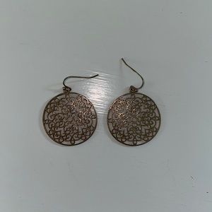 Gold lattice earrings